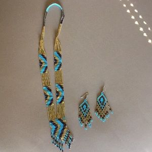 Necklace and earrings